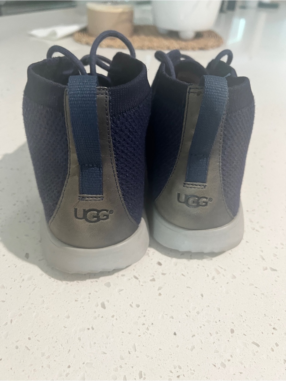 Men's Ugg Navy Knit Lace-Up Casual Chukkas - Picture 2 of 3